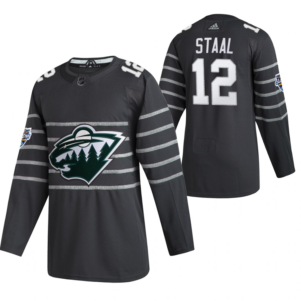 Men's Minnesota Wild #12 Eric Staal 2020 Grey All Star Stitched NHL Jersey